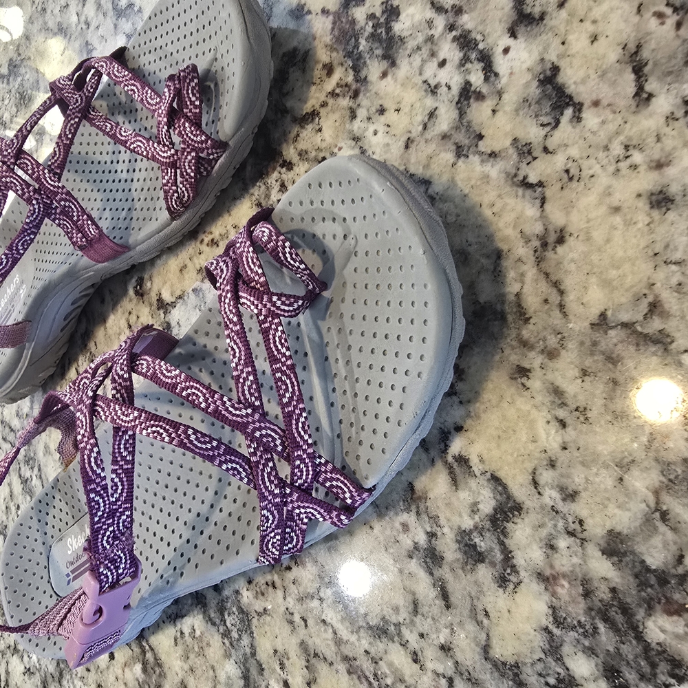 Stylish Women's Sandals in Gray and Purple